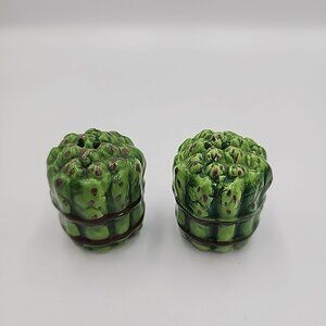 Vintage Salt And Pepper Shakers Asparagus Bunch Design 2"Tall